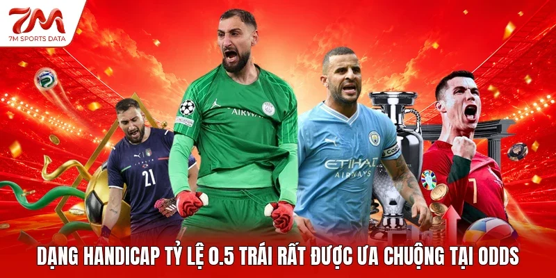 Dạng handicap tỷ lệ 0.5 trái rất được ưa chuộng tại odds