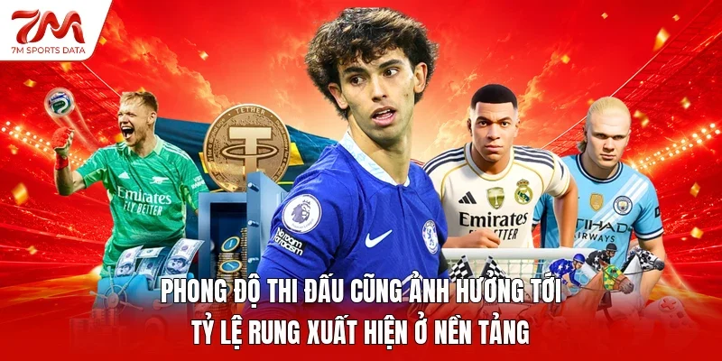 Phong độ thi đấu cũng ảnh hưởng tới tỷ lệ rung xuất hiện ở nền tảng