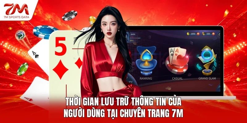 Thời gian lưu trữ thông tin của người dùng tại chuyên trang 7M